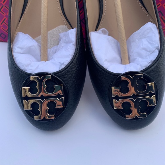 Tory Burch Claire Ballet Flats in Black Size 8.5 - Picture 3 of 7